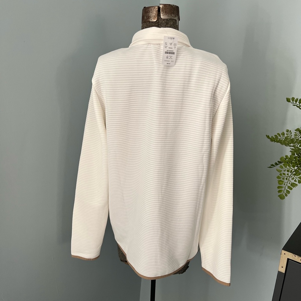 J.Crew White Ribbed Pullover - Picture 5 of 8